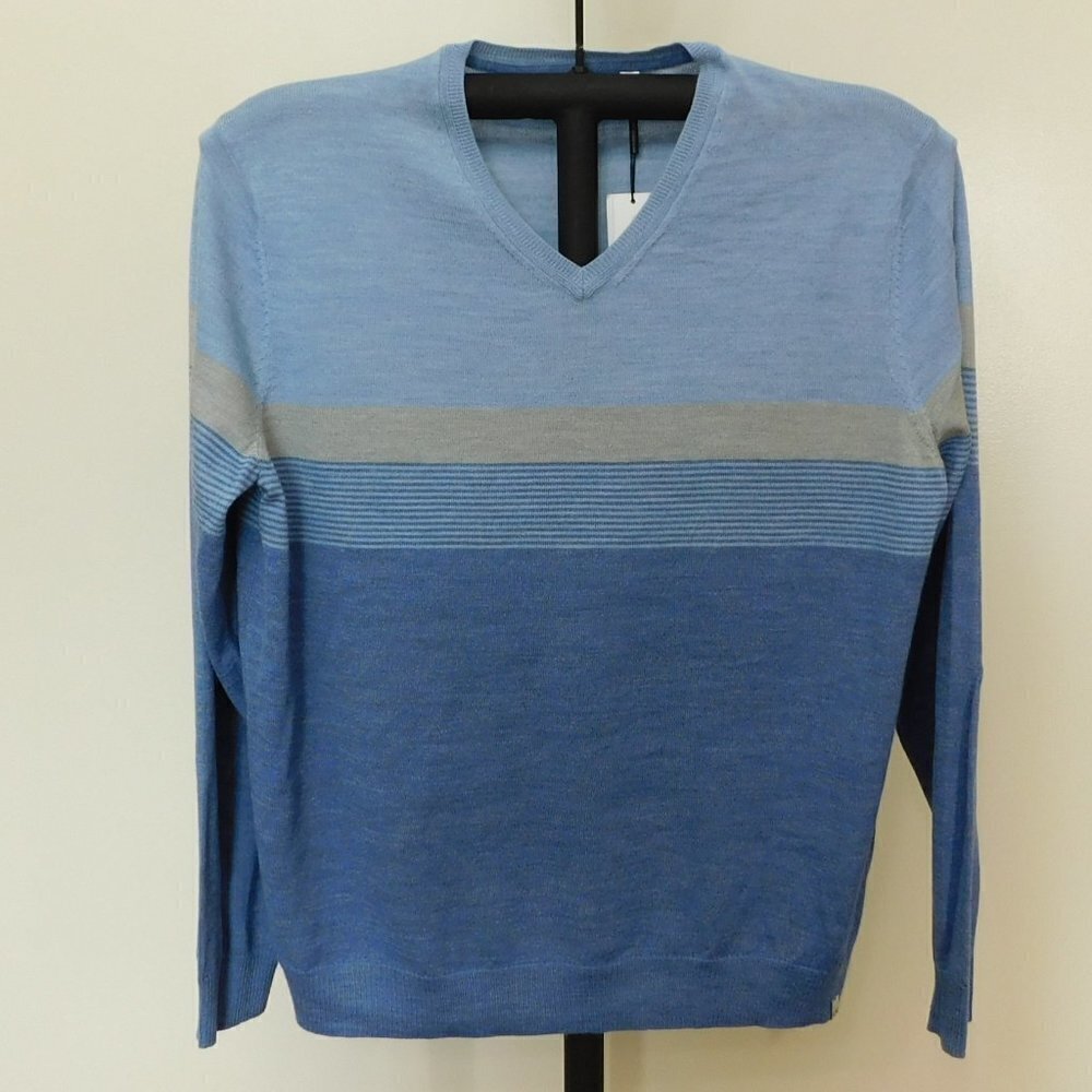 Calvin Klein Men's Striped Merino Sweater XXL